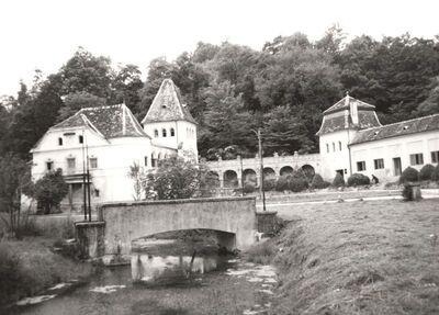 Strmac Pribićki - Kompleks dvora, trijem, pobočna zgrada i mostić