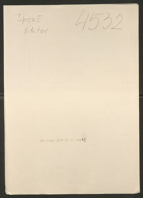 Sporiš, Viktor, 25.7.1910. Policijski karton