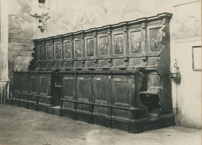 Lepoglava - Crkva Bogorodice, korska klupa i slike Ivana Rangera