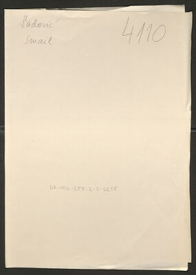 Sadović, Smail, 3.4.1910. Policijski karton