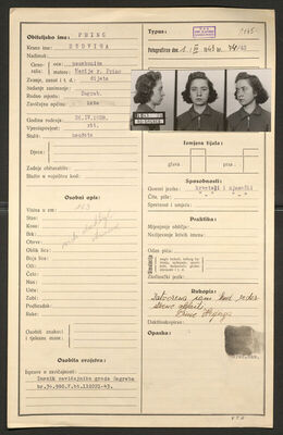 Princ, Hedviga, 26.4.1928. Policijski karton