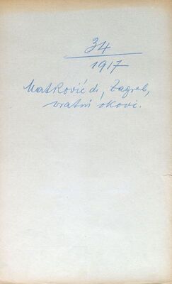 Zagreb, dr. Ivan Matković, Draškovićeva ulica, procjena vratnih okova