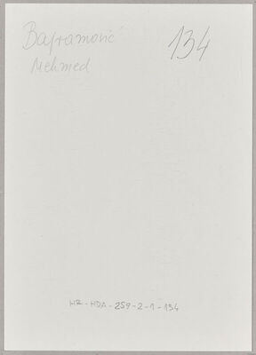 Bajramović, Mehmed, 25.11.1909. Policijski karton