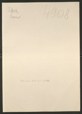 Šebek, Ivan, 19.4.1922. Policijski karton