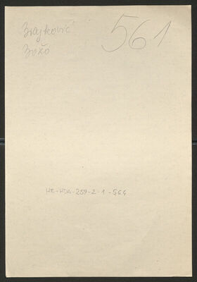 Brajković, Božo, 12.1.1903. Policijski karton