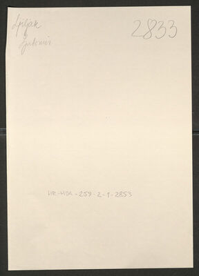 Ljiljak, Ljubomir, 1916. Policijski karton