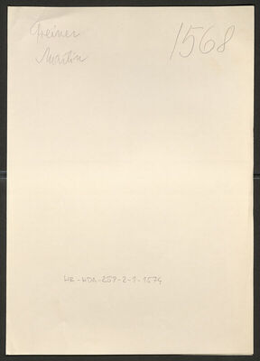 Greiner, Martin, 23.5.1897. Policijski karton