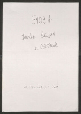 Šoljan, Ivanka rođ. Osredkar, 8.5.1906. Policijski karton