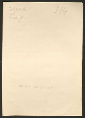 Cigrovski, Franjo, 9.11.1910. Policijski karton