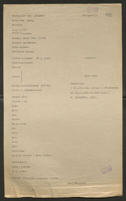 Šalamon, Ivan, 59 godina. Policijski karton