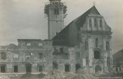 Lepoglava - Crkva Bogorodice i zapadno pročelje bivšeg pavlinskog samostana