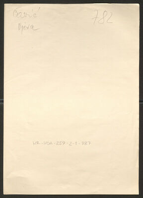 Čavić, Vjera, 27.5.1912. Policijski karton