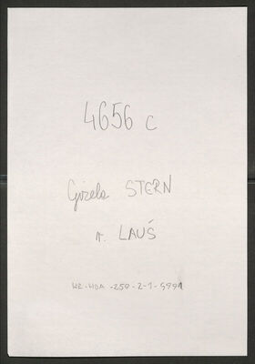 Stern, Gizela rođ. Lauš, 3.2.1881. Policijski karton