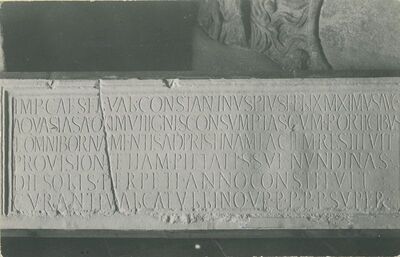 Varaždinske Toplice - latinski natpis cara Konstantina