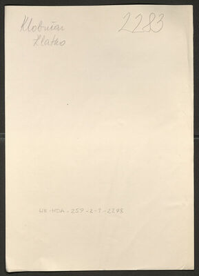 Klobučar, Zlatko, 24.12.1924. Policijski karton