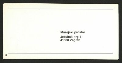 Muzejski prostor Zagreb - MPZ - Narudžbenica za izdanja Muzejskog prostora Zagreb