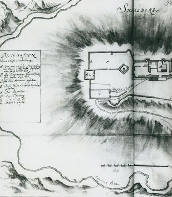 Žumberak - Stari grad, dio tlocrta