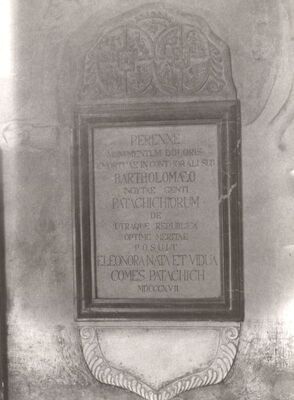 Remetinec - Crkva Blažene Djevice Marije, nadgrobna ploča