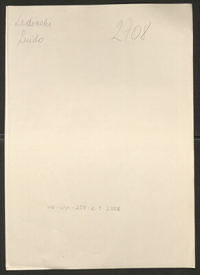 Ledinski, Guido, 8.3.1917. Policijski karton