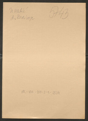 Uvalić, Radivoje. Policijski karton