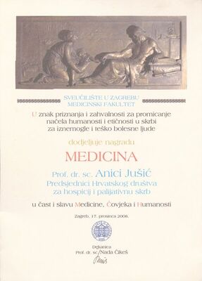 Nagrada Medicina prof. dr. sc. Anici Jušić