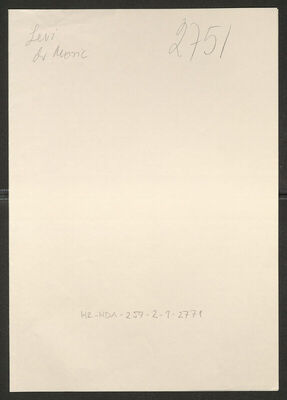 Levi, Moritz, 12.6.1912. Policijski karton