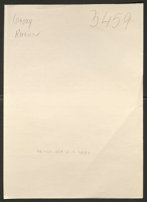 Orsag, Ružica, 2.3.1921. Policijski karton