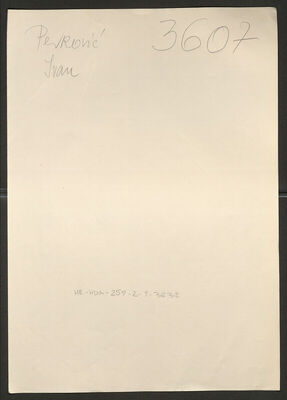 Perković, Ivan, 1921. Policijski karton