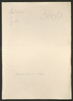 Miličević, Ljubomir, 5.6.1913. Policijski karton