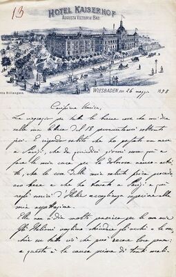 Br. 13 – Cara Amica! = Draga prijateljice!, pismo