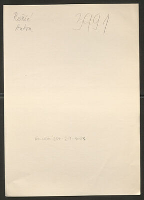 Rožić, Anton, 27.4.1912. Policijski karton