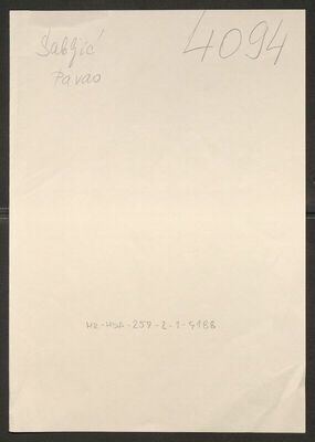 Sabljić, Pavao, 6.10.1923. Policijski karton