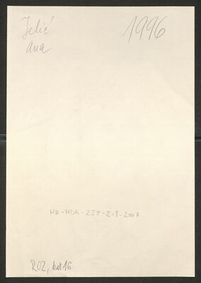 Jelić, Ana, 24.10.1910. Policijski karton