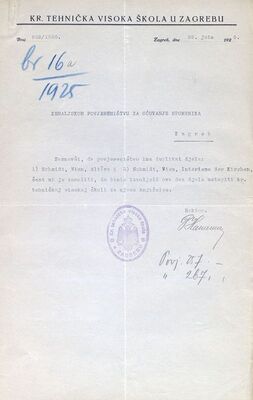 Kraljevska tehnička visoka škola u Zagrebu, duplikati djela