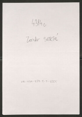 Sertić, Zvonko, 11.4.1898. Policijski karton