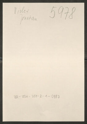 Vizler, Jobatan, 10.2.1923. Policijski karton