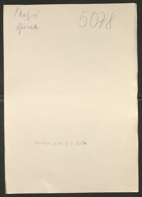 Škuljić, Djuran, 7.1.1915. Policijski karton