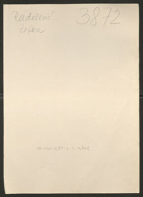 Radošević, Zofka, 22.11.1920. Policijski karton