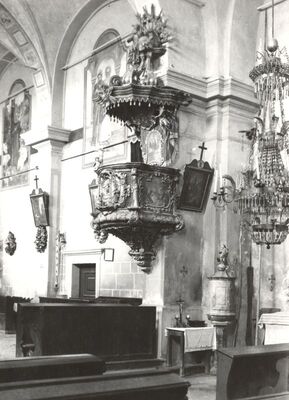 Marija Gorica - Crkva Pohođenja Blažene Djevice Marije, propovjedaonica