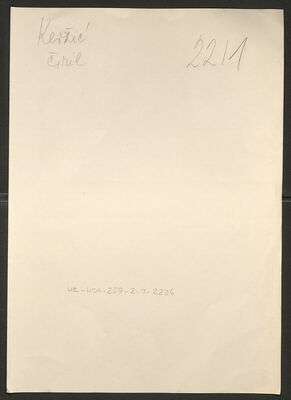 Keržić, Čiril, 5.7.1910. Policijski karton