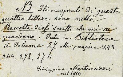 Nota bene! Gli originali di queste quattro lettere … = Izvornici ovih četiriju pisama… copia = prijepis, rukopis