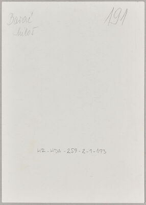 Barać, Miloš, 1914. Policijski karton