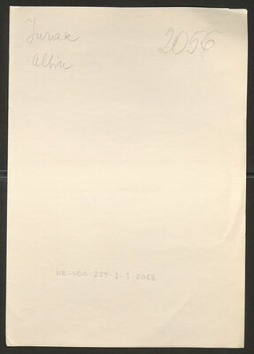 Jurak, Albin, 1922. Policijski karton