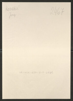 Kovačić, Josip, 19.2.1898. Policijski karton