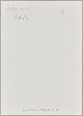 Adamović, Nikola, 12.3.1918. Policijski karton