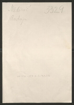 Nadinić, Andrija, 2.11.1895. Policijski karton