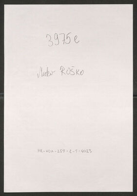 Roško, Imbro (Mirko), 1882. Policijski karton