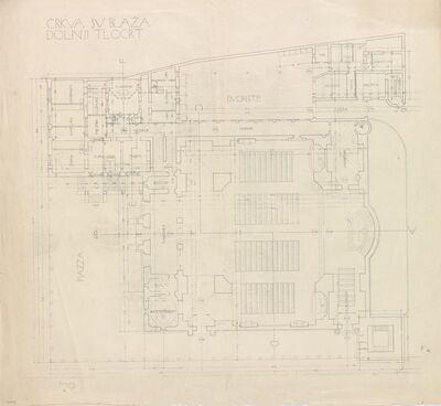 Crkva sv. Blaža, tlocrt/1. postnatječajna varijanta