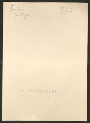 Ćorković, Andrija, 25.1.1921. Policijski karton