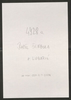 Šengula, Ruža rođ. Lugarić, 18.6.1911. Policijski karton